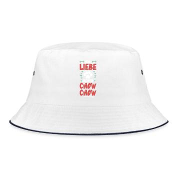 Ich liebe meinen Chow Chow - Bucket Hat - Weiß/Navy - Vorne