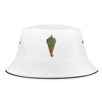 Glace Italienne labyrinthique - Bucket Hat - white/navy - Front