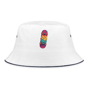 Visage rieur de Flame Skateboard - Bob - blanc/marine - Devant