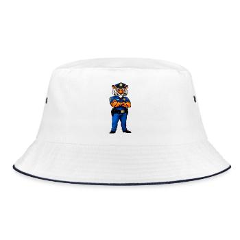 Tiger Police / Policewoman Tiger - Bucket Hat - white/navy - Front
