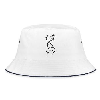 femme enceinte - Bob - blanc/marine - Devant