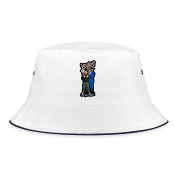 Delmenhorst ist schöner ohne Hass und Hetze 2 - Bucket Hat - Weiß/Navy - Vorne