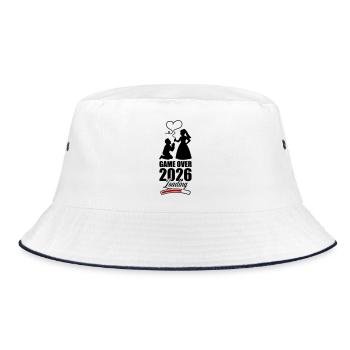 Game Over 2026 Hochzeit - Bucket Hat - Weiß/Navy - Vorne