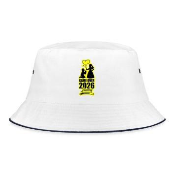 Game Over 2026 Hochzeit - Bucket Hat - Weiß/Navy - Vorne