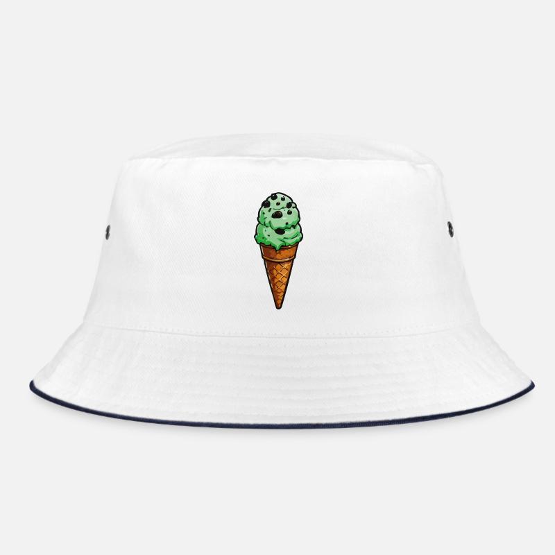 Minz-Schoko Eis-Kegel Cartoon Bucket Hat