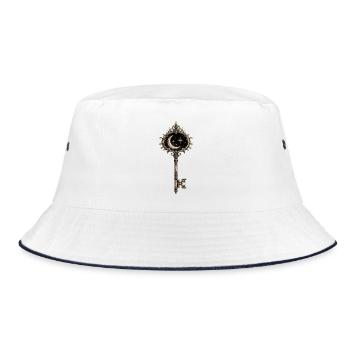 Lunar Key of Ornate Lore - Bucket Hat - white/navy - Front