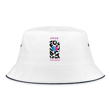 Open your Horizon - Bucket Hat - white/navy - Front