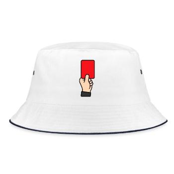 Arbitre cartonné rouge – Soccer Icon Vector - Bob - blanc/marine - Devant