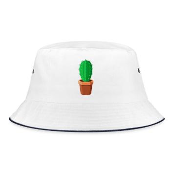 cactus - Bucket Hat - white/navy - Front