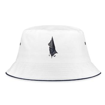 Gotische Fantasie-Kiefernzapfen - Bucket Hat - Weiß/Navy - Vorne