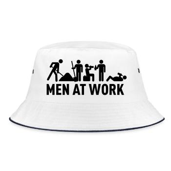men at work - construction area - worker hard - Bob - blanc/marine - Devant