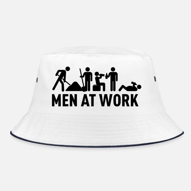 men at work - männer bei der arbeit - bauarbeiter Bucket Hat