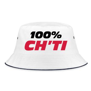 100% Ch'ti - Bob - blanc/marine - Devant