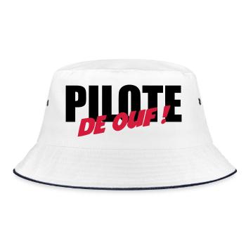 Pilote de ouf ! - Bob - blanc/marine - Devant