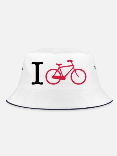 Radfahren - Bucket Hat - Weiß/Navy - Vorne