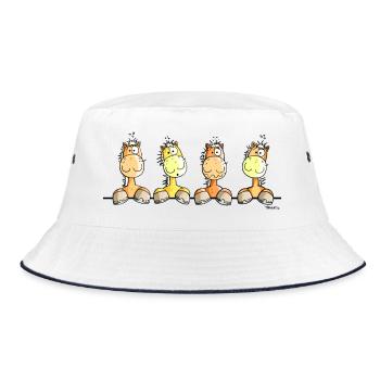 Das Pferde Team - Bucket Hat - Weiß/Navy - Vorne