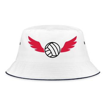 Volleyball - Volley Ball - Sport - Sportsman - Bucket Hat - white/navy - Front