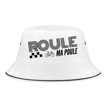   Roule ma poule / cyclisme - Bob - blanc/marine - Devant