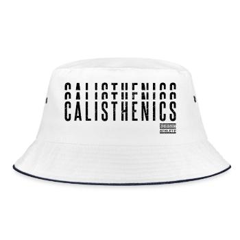 Calisthenics – Bodyweight Athlete - Bucket Hat - Weiß/Navy - Vorne