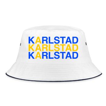 KARLSTAD Schweden Sweden Schwedische Flagge - Bucket Hat - Weiß/Navy - Vorne