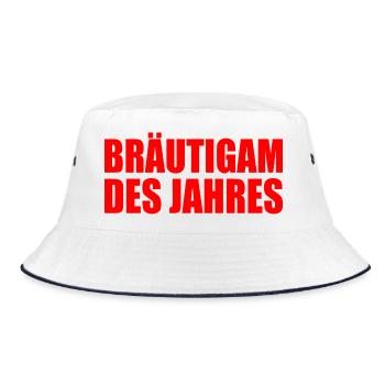 bräutigam - Bucket Hat - Weiß/Navy - Vorne