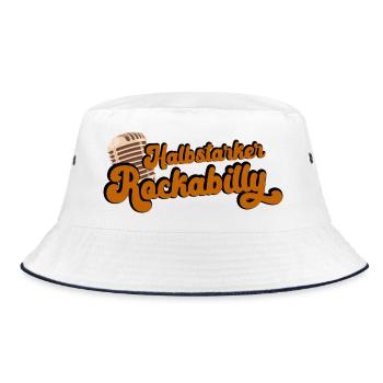 Rockabilly semi-fort - Bob - blanc/marine - Devant