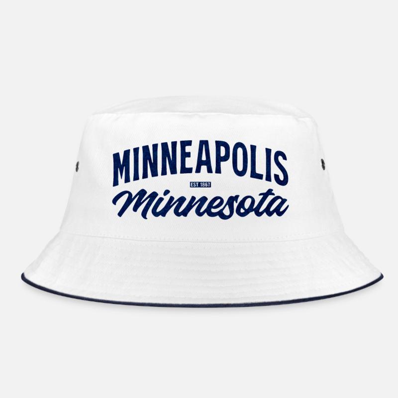 Minneapolis, Minnesota Script Blue Vintage - Bob - blanc/marine