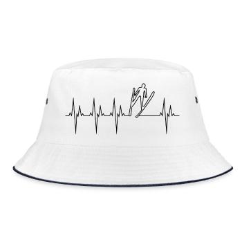 Saut à Ski électrocardiogramme ECG Saut à Ski - Bob - blanc/marine - Devant