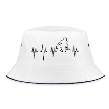 Curling électrocardiogramme ECG - Bob - blanc/marine - Devant