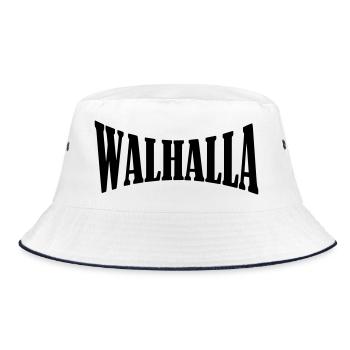 walhalla viking wikinger shirt - Bucket Hat - Weiß/Navy - Vorne