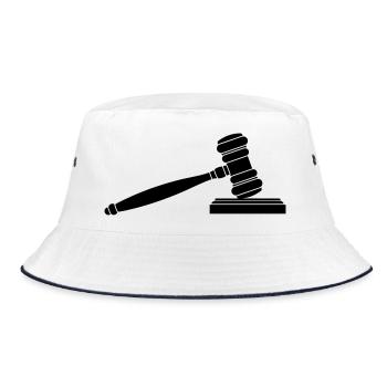 Dish hammer logo - Bucket Hat - white/navy - Front