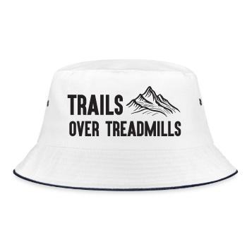 Trail Running - Trails Over Treadmills - Bucket Hat - white/navy - Front
