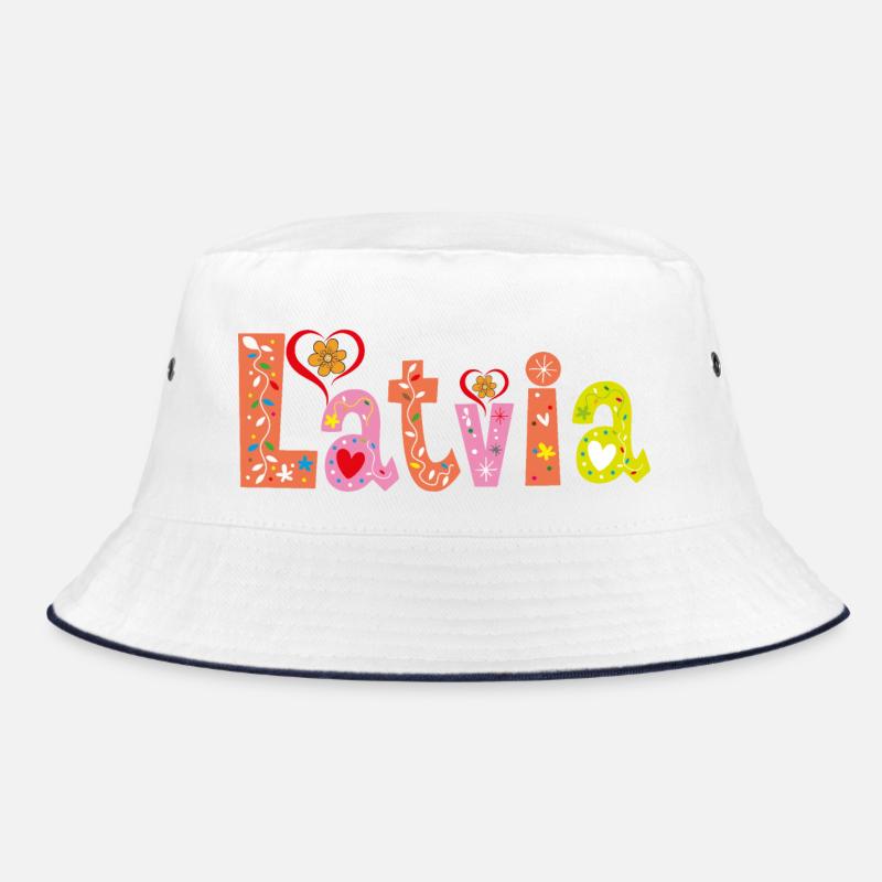 Personalisierter Name Lettlands Bucket Hat