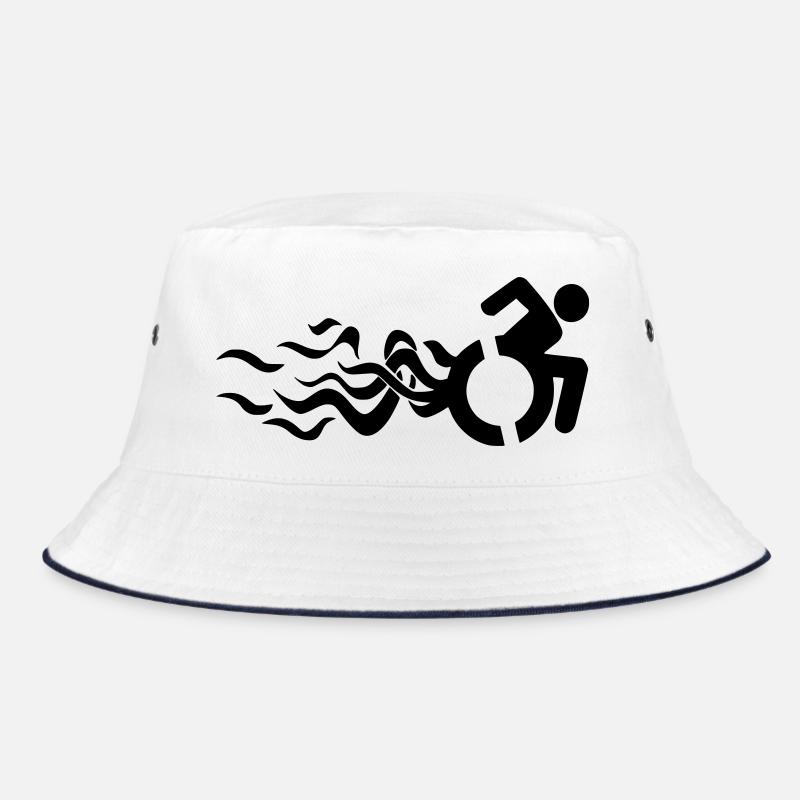Flammendes Rollstuhlsymbol * Bucket Hat