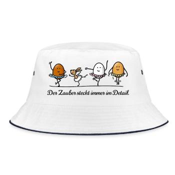 Ostern - Bucket Hat - Weiß/Navy - Vorne