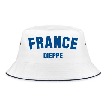 DIEPPE France Frankreich - Bucket Hat - white/navy - Front