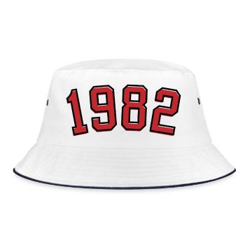 Year of birth sport 1982 - Bucket Hat - white/navy - Front