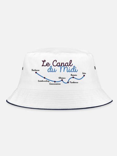 Canal du midi villes - Bob - blanc/marine - Devant