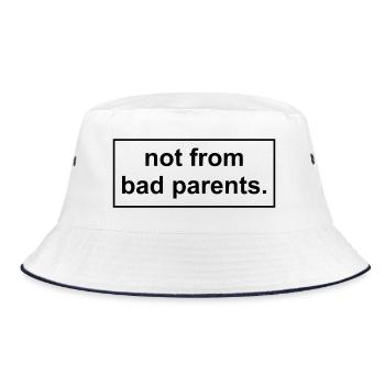 not from bad parents - Nicht von schlechten Eltern - Bucket Hat - Weiß/Navy - Vorne
