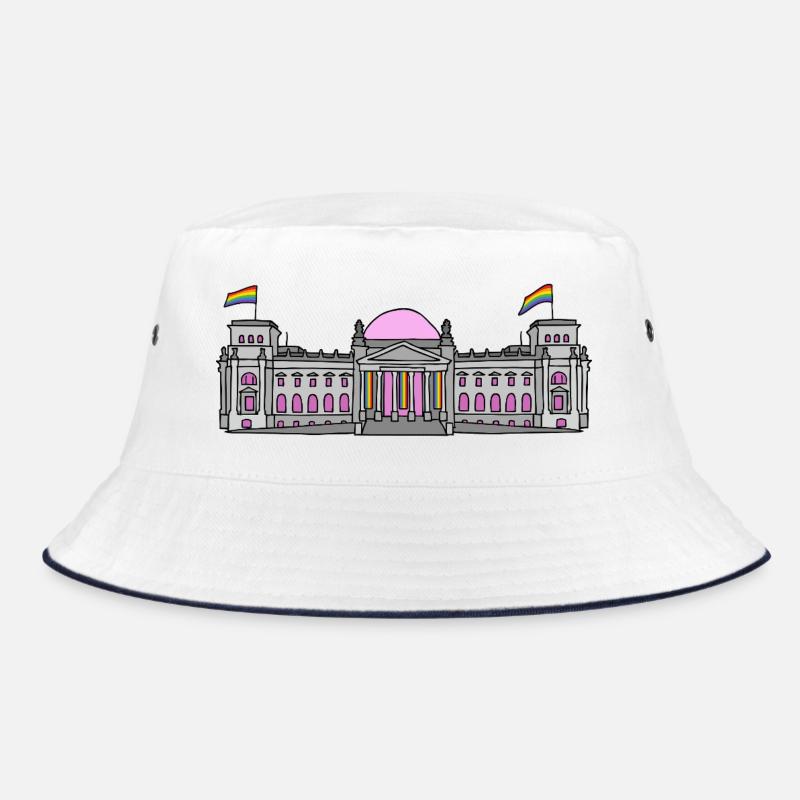 Le Bundestag à Berlin avec des drapeaux arc-en-ciel Bob