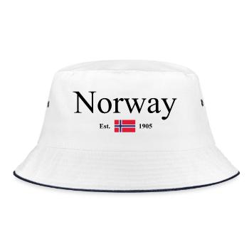 Norvège - Norvège - Norvège - Drapeau - Scandinavie - Bob - blanc/marine - Devant