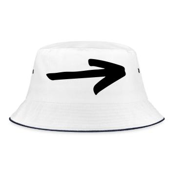 Simple arrow to design yourself - Bucket Hat - white/navy - Front