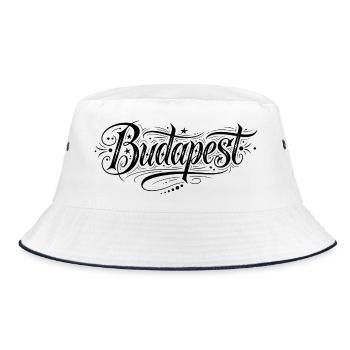 Budapest - Bucket Hat - white/navy - Front