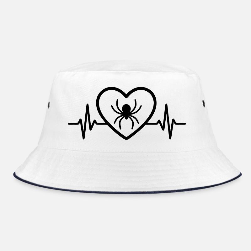 Spinne Halloween Herz Bucket Hat