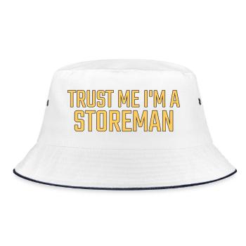 Storeman Trust Me - Bucket Hat - Weiß/Navy - Vorne