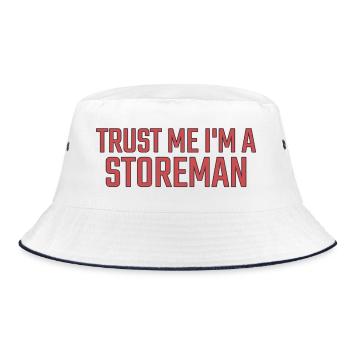 Storeman Trust Me - Bucket Hat - Weiß/Navy - Vorne