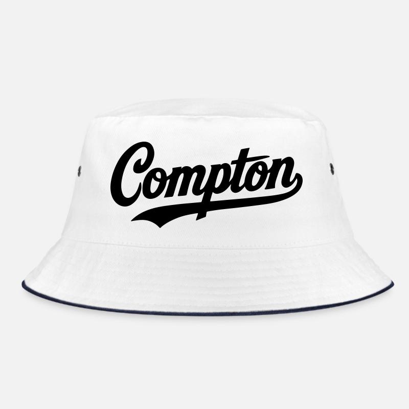 Compton Chemise Rétro Vintage Old school Rap hip hop - Bob - blanc/marine