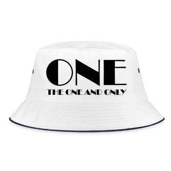 one - Bucket Hat - white/navy - Front