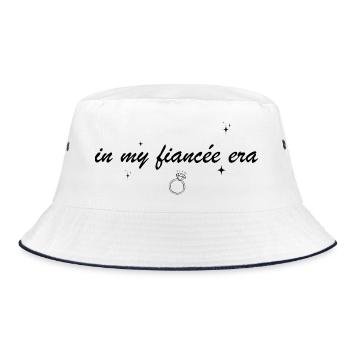 In my fiancée era - Bucket Hat - white/navy - Front