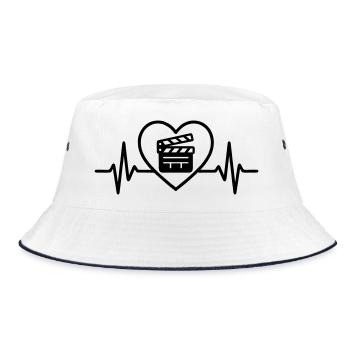Herz Kino – Filmleidenschaft - Bucket Hat - Weiß/Navy - Vorne